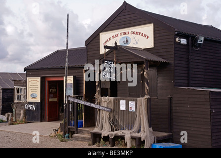 La suola Bay Fish Company sparso sulla Blackshore a Southwold Foto Stock