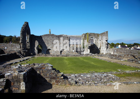 St Dogmaels Abbey, St Dogmaels, Ceredigion, West Wales, Regno Unito Foto Stock