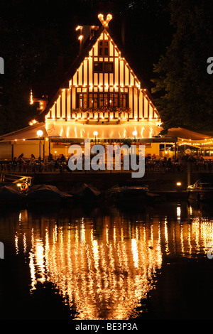 Taverna sul lago, Bregenz marina, il lago di Costanza, Vorarlberg, Austria, Europa Foto Stock