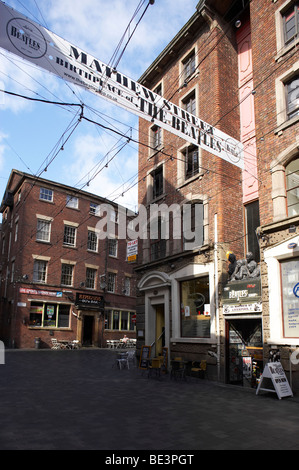 I Beatles shop in Mathew Street Liverpool Regno Unito Foto Stock