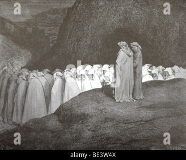 Gustave Dore illustrazione dell 'l'ipocriti' dalla Divina Commedia di Dante Foto Stock
