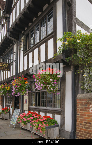 Nash la casa del morto di Shakespeare, Stratford Upon Avon, Warwickshire, Inghilterra, Luglio 2009 Foto Stock