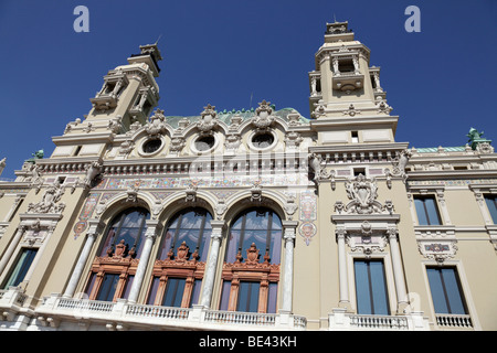 Facciata del famoso casinò dalla terrazza monte carlo monaco sud della Francia Foto Stock