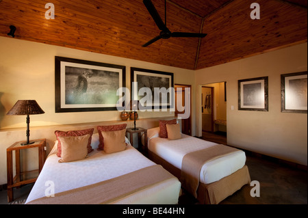 Camera, Mashatu Camp, Riserva di Mashatu, Tuli Block, Botswana Foto Stock