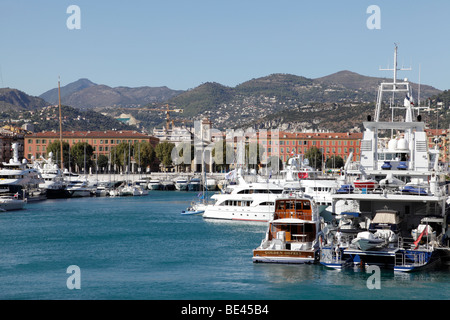 Porto di Nizza nel sud della Francia Foto Stock