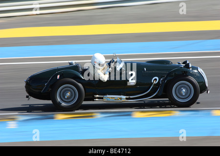 Motor Racing Legends - Frazer Nash Le Mans MK II (1952) 24 ore di Le Mans racetrack Foto Stock