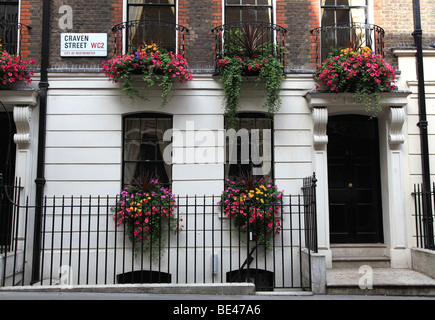 Una casa in Craven Street London WC2N Foto Stock