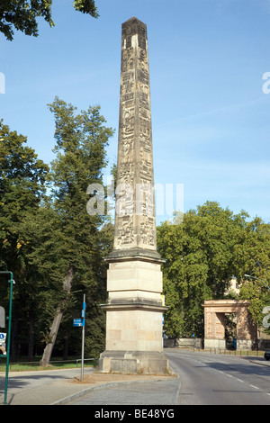 Obelisco di Sanssouci, Potsdam, Brandeburgo, Germania Foto Stock