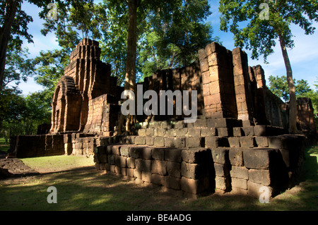 Il tempio principale struttura presso la struttura Khmer di Prasat Muang Singh di Kanchanaburi, Thailandia. Il tempio è stato composto un out Foto Stock