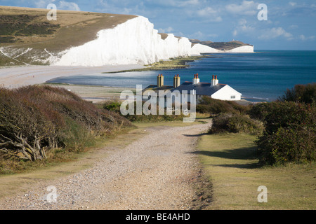 "Anche le sorelle' visto da 'Seaford testa', Sussex, Inghilterra, Regno Unito. Foto Stock