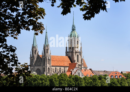 Chiesa di San Paolo a Monaco di Baviera, Baviera, Baviera, Germania, Europa Foto Stock