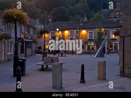 St George Square, Hebden Bridge, Calderdale, West Yorkshire, Inghilterra, Regno Unito Foto Stock