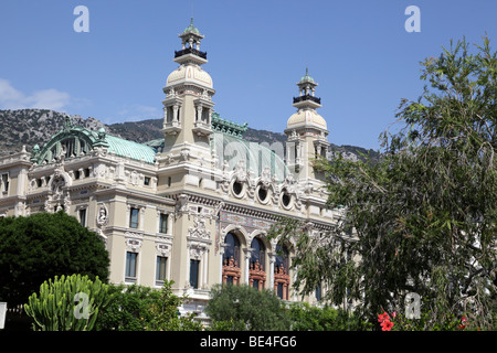 Facciata del famoso casinò dalla terrazza monte carlo monaco sud della Francia Foto Stock