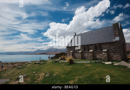 Nuova Zelanda - Isola del Sud - Aorangi - Lago Tekapo - Buon Pastore chiesa Foto Stock