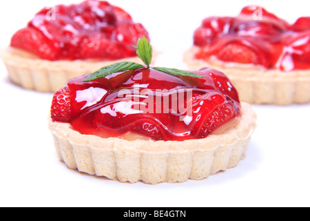 Tartellette alle fragole Foto Stock