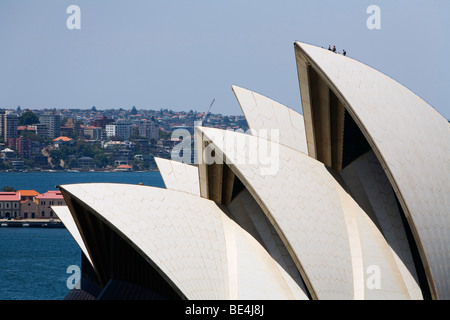 Le arcate iconica Sydney Opera House. La Circular Quay, Sydney, Nuovo Galles del Sud, Australia Foto Stock