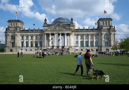 Il palazzo del Reichstag a Berlino, Germania, Europa Foto Stock