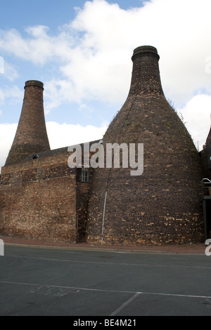 Bottiglia in ceramica Forni in Longton, Stoke-on-Trent Foto Stock