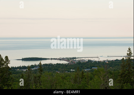 Guardando verso il basso sulla GRAND MARAIS, artista DEL PUNTO E DEL PORTO Foto Stock