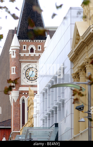 Hay Street Mall e dal municipio Perth Western Australia Foto Stock