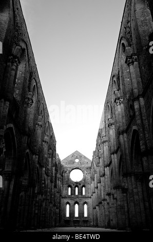 L'Italia. Toscana. San Galgano. Chiesa gotica. Foto Stock