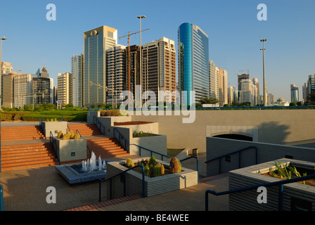 Corniche di Abu Dhabi, Emirato di Abu Dhabi, Emirati Arabi Uniti, in Arabia, in Medio Oriente, Medio Oriente Foto Stock
