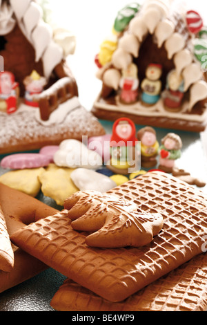 Gingerbread case, ingredienti per DIY Foto Stock