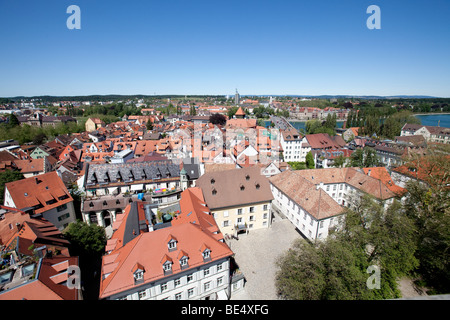 Affacciato sul centro storico di Costanza, il lago di Costanza, Baden-Wuerttemberg, Germania, Europa Foto Stock