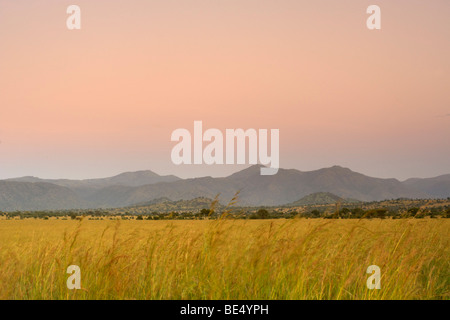 Alba sul Kidepo Valley National Park in Uganda del nord. Foto Stock