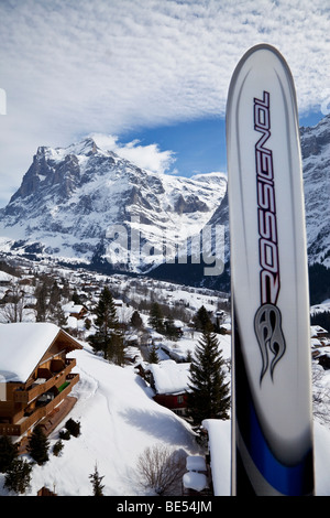 Wetterhorn mountain (3692m), Grindelwald, regione di Jungfrau, Oberland bernese, alpi svizzere, Svizzera Foto Stock