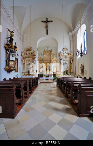 Altare della chiesa francescana di Eisenstadt, Burgenland, Austria, Europa Foto Stock