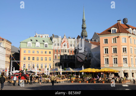 Piazza del Duomo, la Città Vecchia di Riga, Lettonia, Paesi Baltici, Europa Foto Stock