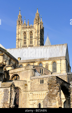 La Cattedrale di Canterbury, nel Kent, England, Regno Unito, Europa Foto Stock