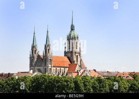 Chiesa di San Paolo a Monaco di Baviera, Baviera, Baviera, Germania, Europa Foto Stock