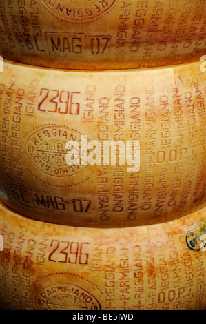 Italian Parmigiano Reggiano (Parmigiano) formaggi stagionati. Foto Stock