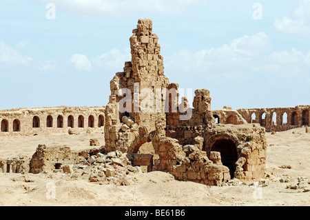 Rovine del bizantino Resafa fortezza, Sergiopolis, Siria, Asia Foto Stock