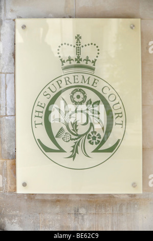 La Corte Suprema ha segno Londra Foto Stock
