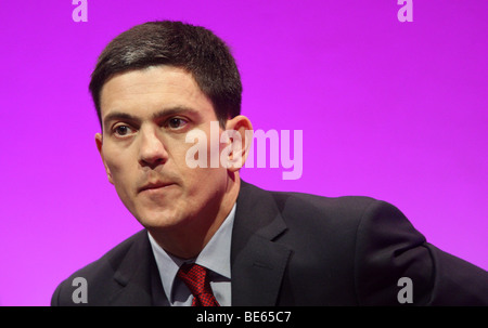 DAVID MILIBAND MP MINISTRO DEGLI AFFARI ESTERI DEL 22 SETTEMBRE 2008 Manchester Central Manchester Inghilterra England Foto Stock