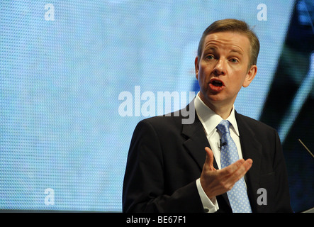 MICHAEL GOVE MP OMBRA SEGRETARIO PER L EDUCAZIONE 30 settembre 2008 CPI BIRMINGHAM INGHILTERRA Foto Stock