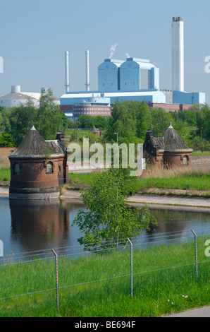 Pompa storica stazione presso la ex acquedotto Kaltehofe in Rothenburgsort, Amburgo, Germania, Europa Foto Stock