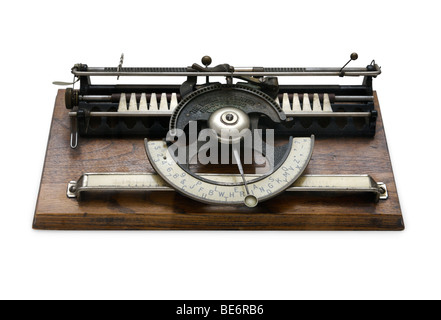 1886 inizio indice mondiale della macchina da scrivere 1 prodotta dalla macchina da scrivere del mondo Co., USA Foto Stock