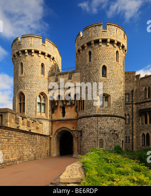 Il Castello di Windsor, Norman Gate. Foto Stock