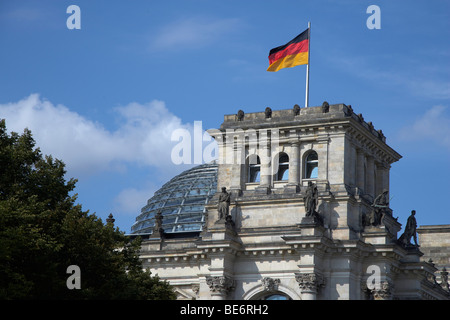 Il palazzo del Reichstag a Berlino, Germania, Europa Foto Stock