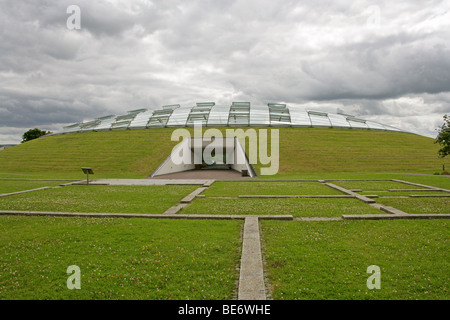 La grande serra, National Botanic Garden of Wales, Llanarthne, Carmarthen, Carmarthenshire e Piano del sito di Middleton Hall Foto Stock