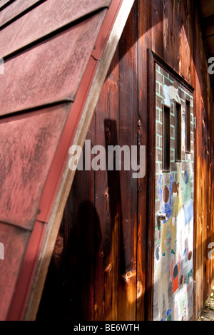 Chalet abbandonati nelle montagne del Giappone Foto Stock