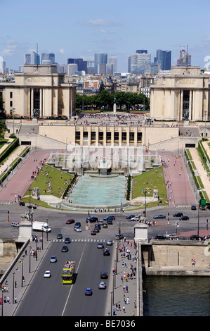 Al ponte Iena sul Fiume Senna e Trocadero,Parigi Francia Foto Stock