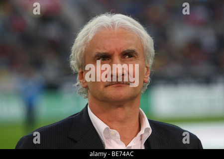 Rudi Voeller, direttore sportivo del tedesco 'Bundesliga' National League team Bayer Leverkusen nella LTU Arena, Duesseldorf, N Foto Stock