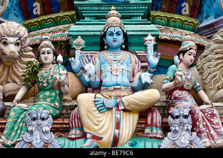 Il Tempio di Sri Mariamman, Pagoda Street, Singapore, Sud-est asiatico Foto Stock