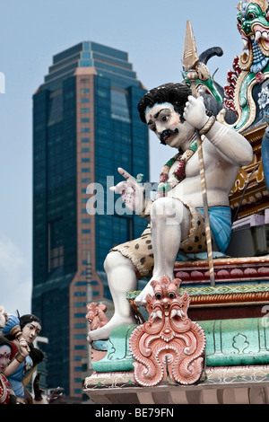 Il Tempio di Sri Mariamman, Pagoda Street, Singapore, Sud-est asiatico Foto Stock