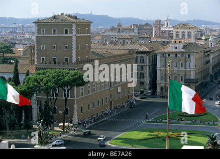 Palazzo Venezia, Piazza Venezia, Roma, Lazio, l'Italia, Europa Foto Stock